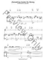 (SOMETHING INSIDE) SO STRONG piano sheet music cover